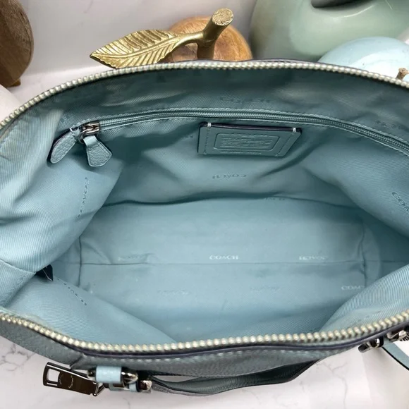 Coach Prairie Satchel Blue Leather Shoulder Bag - Picture 4 of 6